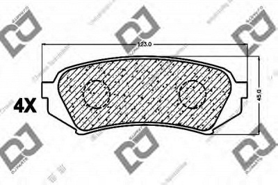 DJ PARTS bp1006 -  Комплект тормозных колодок, дисковый тормоз